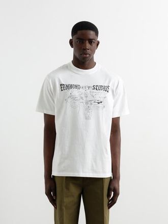 Edmmond Studios Fresh Classics Printed T-Shirt in Plain White at Nordstrom, Size Xx-Large