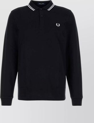 Fred Perry long sleeve piquet polo shirt