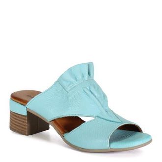 Diba POTTER EE Leather Slip On Mule Heel in Aquatic at Nordstrom, Size 37