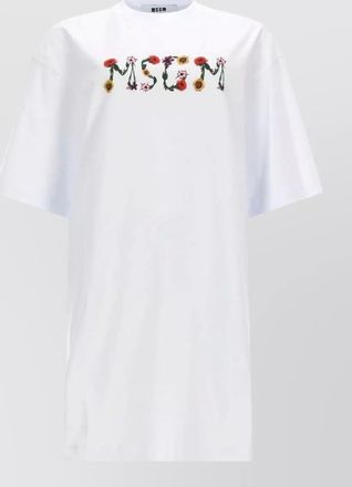 Msgm short sleeve crew neck cotton top
