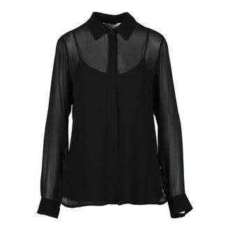 Max Mara Dames, Blouses & Shirts, Zwart, Maat: S Zijde