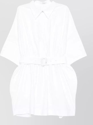 Givenchy cotton shirt dress short belted waist