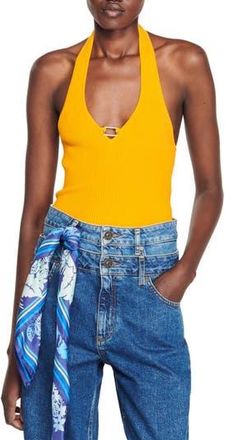 Sandro Donatien Halter Neck Top in Orange at Nordstrom Rack, Size 2 (Fits Like 4-6 Us) / 38 Eu