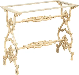 Biscottini International Base Para Patas De Mesa De Jard&iacute;n Estructura Maciza De Hierro Y Hierro Fundido, Para Interior Y Exterior Encimeras De Vidrio