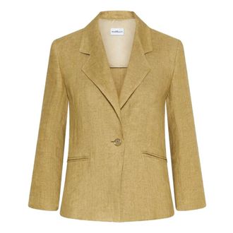 Marella Dames, Jassen, Bruin, Maat: 2XS Leer
