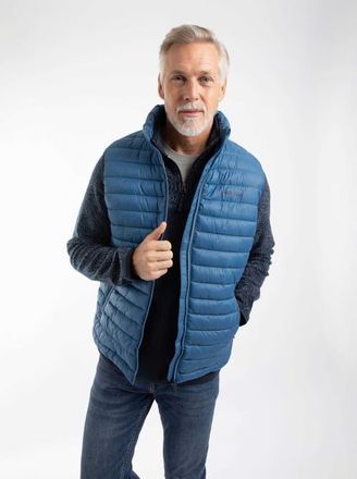 Weird Fish Langtree Showerproof Padded Gilet in Washed Blue at Nordstrom, Size Xx-Large