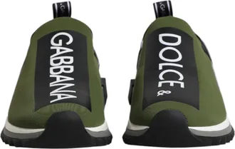 Dolce & Gabbana Green Black Slip On Sorrento Sneakers Mens Shoes