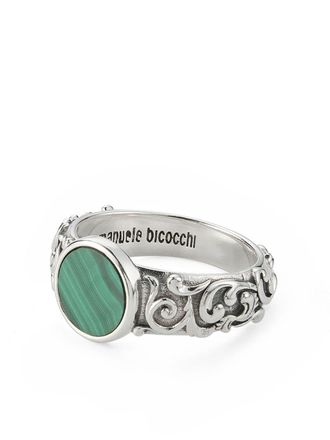 Emanuele Bicocchi Arabesque ring met malachiet - Groen