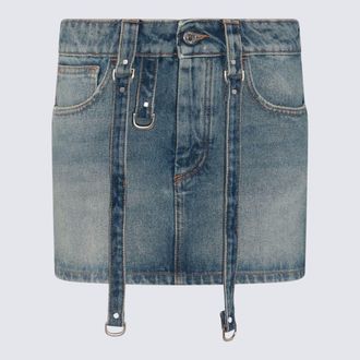 Off-white Blue Cotton Denim Skirt