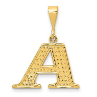 Diamond2Deal 10k Yellow Gold Initial A Pendant