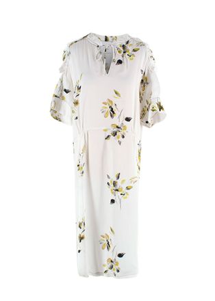 Day Birger Et Mikkelsen Day Birger & Mikkleson Keira Floral Hammered-Satin Midi Dress Size L