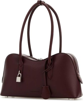 Stella McCartney Womens Ryder Shoulder Bag Burgundy True Hemp Lyocell