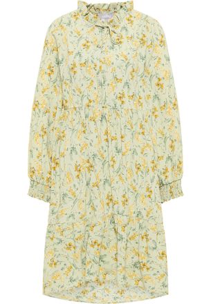 Usha Jurk met bloemenprint qisha Dames Lichtgroen Veelkleurig