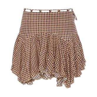 Charlotte Knowles Short Skirts, female, Brown, Size: 2XS Tess Skirt
