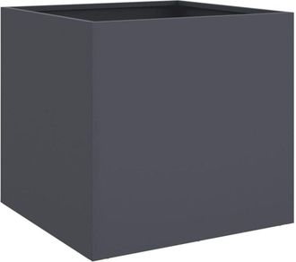 vidaXL Planters 2 pcs Anthracite 42x40x39 cm Steel Vidaxl