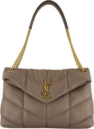 Saint Laurent Dames, Tassen, Beige, Maat: ONE Size Leer