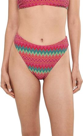 Beach Riot Amarie Bottom Womens Swimwear Strawberry Ice Chevron : LG, Polyester/Spandex