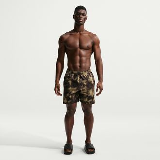 Nike Mens Swim Contend 7 Boxer Volley Short in Brown | NESSG484-241