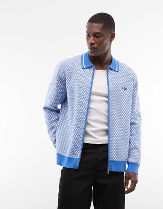 Alma de Ace Nita - Giacca in maglia blu con colletto