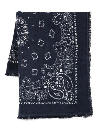 Kujten Sciarpa con frange Hachiko - Blu