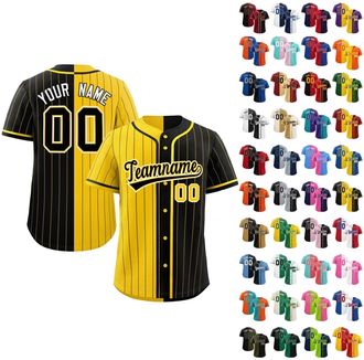 Generic Baseball Jersey Custom Breathable Sports T-Shirts Personalised Namen Number Team Name Logo Training Jerseys Customise Quick Dry Baseball Uniform Activ