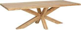 Wanderlust Deco Mesa de comedor de madera de acacia, color natural 240x100x77h cm