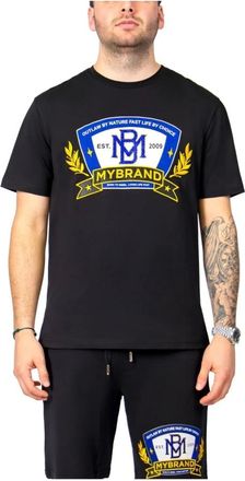 My Brand Tops, Heren, Zwart, XL, Katoen, Katoenen T-shirt