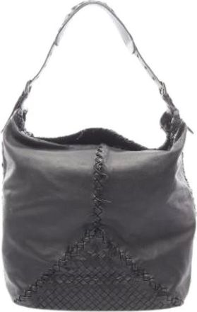 Bottega Veneta Pre-owned Shoulder Bags, female, Black, Size: ONE SIZE Pre-owned Vintage Intrecciato Tote Bag