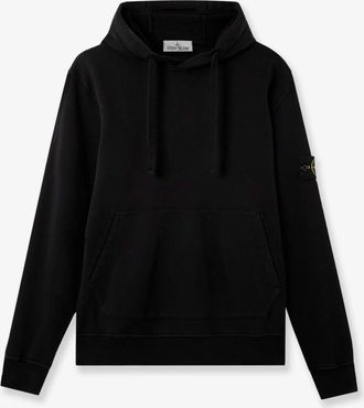 Stone Island Felpa in cotone con patch logo laterale - STONE ISLAND - gender_Man