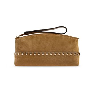 Valentino Garavani Bolso Peque&ntilde;o Rockstud Spike de Ante - Bags - Mujer - Marr&oacute;n - ONE SIZE