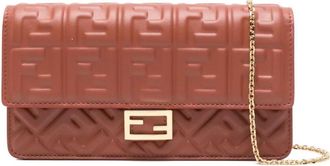 Fendi Wallet On Chain Uette In Nappa Leather With Ff Motif Accessories