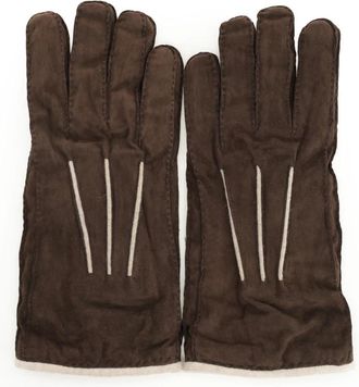 Fedeli Su&egrave;de Handschoenen - Heren - Handschoenen - Bruin - 9 IN - Su&egrave;de - Accessoires