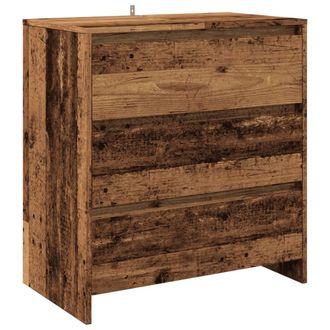 Berkfield Home Sideboard Old Wood 70x41x75 cm Engineered Wood in Brown | Size: 70 x 41 x 75 cm
