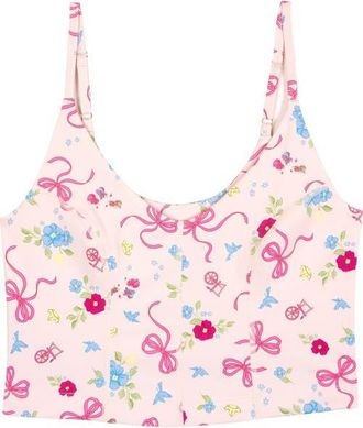 Disney Sleeping Beauty Aurora Cropped Bra in Aurora Pink at Nordstrom, Size Medium