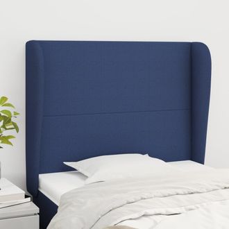 vidaXL Cabecero Con Orejas De Tela Azul 103x23x118/128 Cm Vidaxl