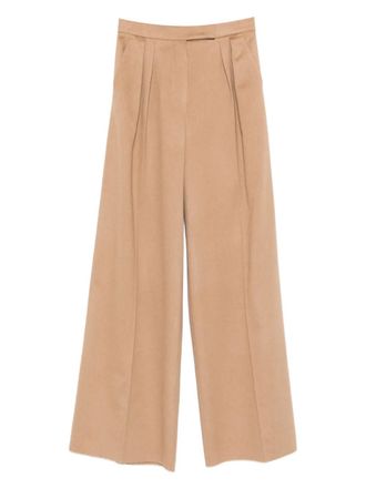 Max Mara Ori geplooide broek - Beige