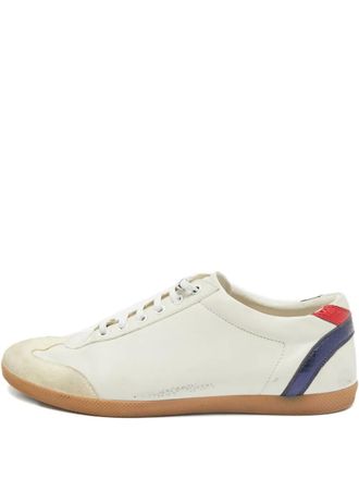 Gucci leather GG sneakers - men - Leather/Suede/Rubber/Leather - 43 - White