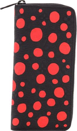 Louis Vuitton Yayoi Kusama Infinity Dots verticale kleine portemonnee met monogramprint en rits - Zwart