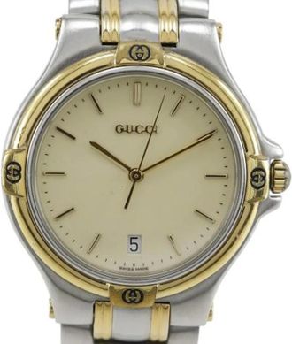 Gucci Pre-owned Watches, male, Multicolor, Size: ONE SIZE Pre-owned 9040M Stainless Steel Watch