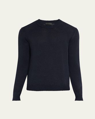 Iris Von Arnim Mens Harwich Linen and Cotton Crewneck Sweater