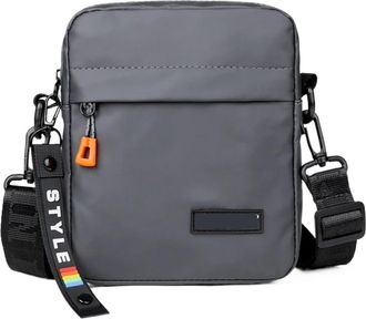 Generic Compatible For Men Simple Mini Crossbody Bag Side Casual Waterproof PU Leather Shoulder Business Small Messenger Sling Bags(White)