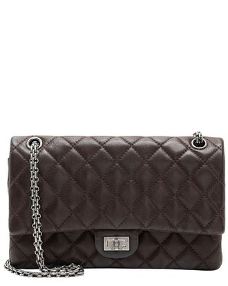 Chanel Brown Iridescent Calfskin Reissue 227 Double Flap Bag (Authentic Pre- Loved)