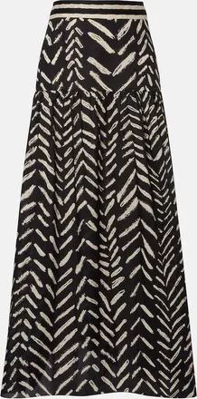 Johanna Ortiz Printed cotton maxi skirt
