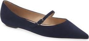 Stuart Weitzman Emilia Mary Jane Flat in Nice Blue at Nordstrom Rack, Size 6.5