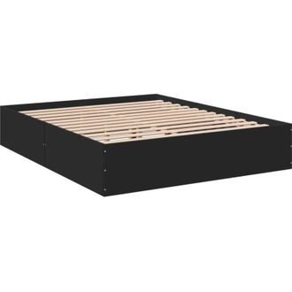 vidaXL Bed Frame without Mattress Black 160x200 cm Vidaxl