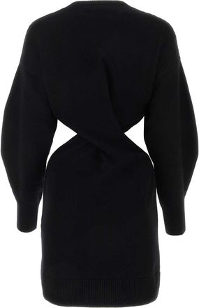 Alexander McQueen Womens Black Wool Blend Dress Exterior: Cashmere Abiti