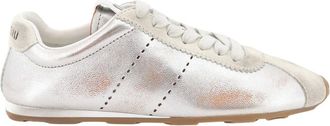Miu Miu Schoenen, Dames, Wit, 36 EU, Leer, Plume Vintage Sneakers
