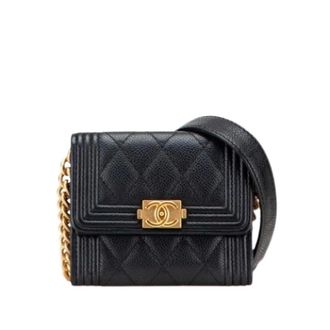 Chanel Pre-owned Vintage Heuptas - Dames - Pre-owned - Zwart - Maat: ONE Size Leer