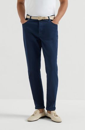 Brunello Cucinelli Lightweight denim trousers in Navy Blue at Nordstrom, Size 44 It