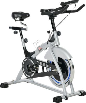 HOMCOM Cycling Exercise Bike LCD Monitor 15KG Flywheel Seat and Handle